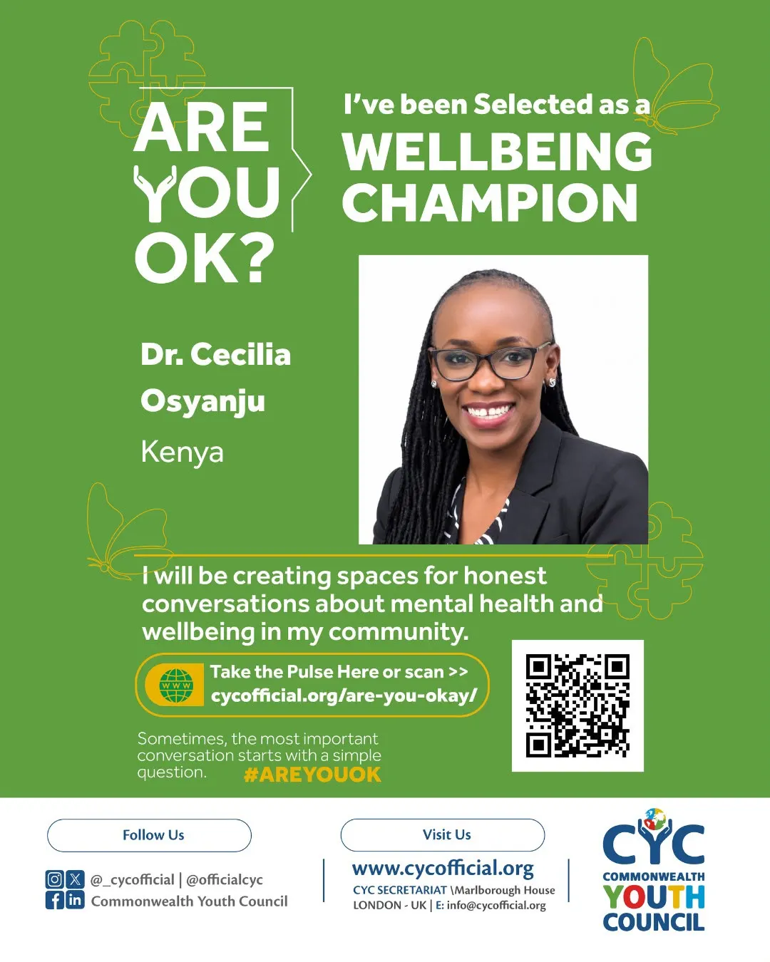 Dr. Cecilia Osyanju, Commonwealth Youth Council Wellbeing Champion